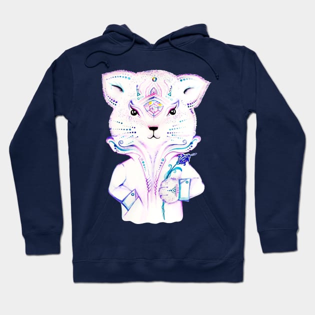 Arctic Fox Hoodie by Kudashkina